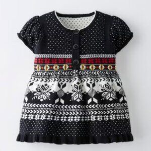 Hanna Andersson Snö Happy Sweaterknit Dress. 18 mos